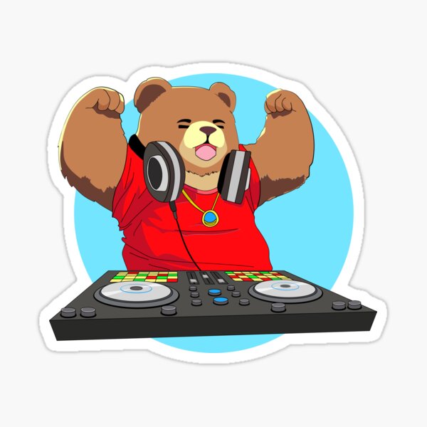 DJ Bear - Loco Animal Squad Sticker