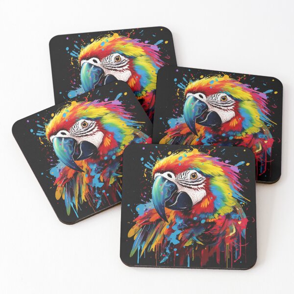 Item preview, Colorful Parrot in Paint Art designed and sold by DesignArtique.