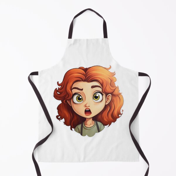 Item preview, Surprised looking cartoon girl with red hair designed and sold by ZappyP.