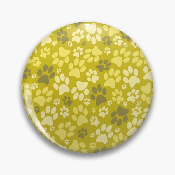Item preview, dog footprints yellow  designed and sold by ZiphGames.