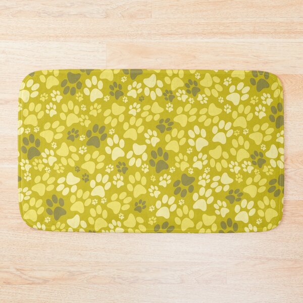 Item preview, dog footprints yellow  designed and sold by ZiphGames.