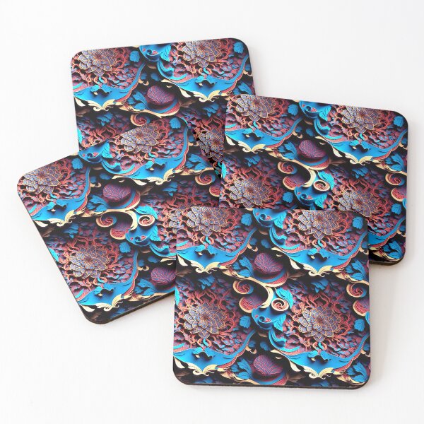 Item preview, Vibrant Abstract Silk intricate pattern  designed and sold by Theo-B.