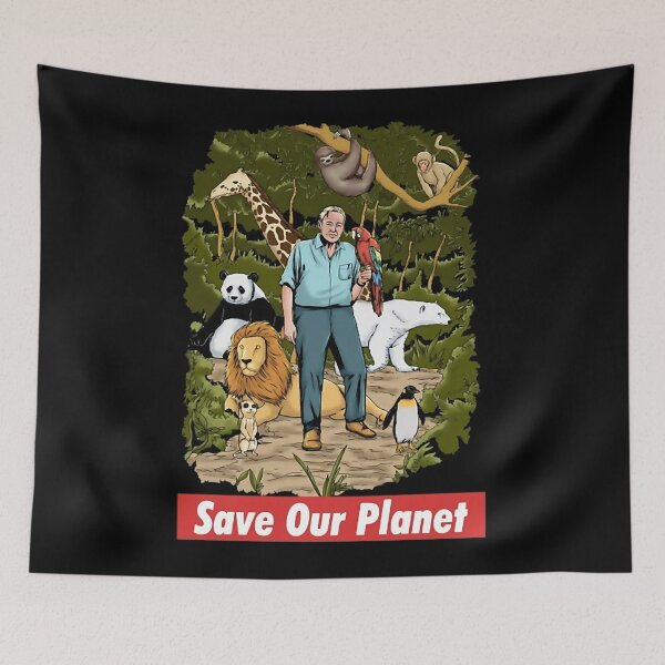 Item preview, david tv attenborough - Save Our Planet designed and sold by FineMatthijs90.