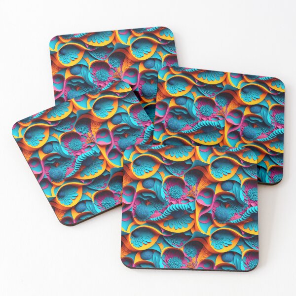 Item preview, Vibrant Abstract Floral intricate pattern  designed and sold by Theo-B.