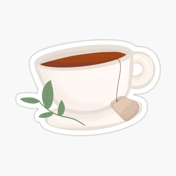 Item preview, Cup of tea with tea packet and mint designed and sold by itsssfarida.