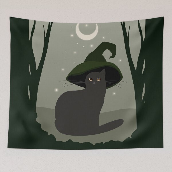 Item preview, Spooky Forest Cat designed and sold by Bimbombam.