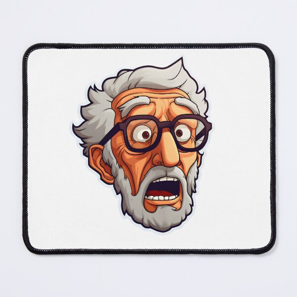 Item preview, Shocked Cartoon Old Man Wearing Glasses designed and sold by ZappyP.