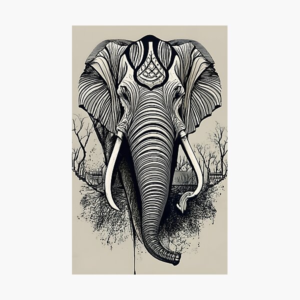 Item preview, Abstract Elephant Art designed and sold by CraftMiller.
