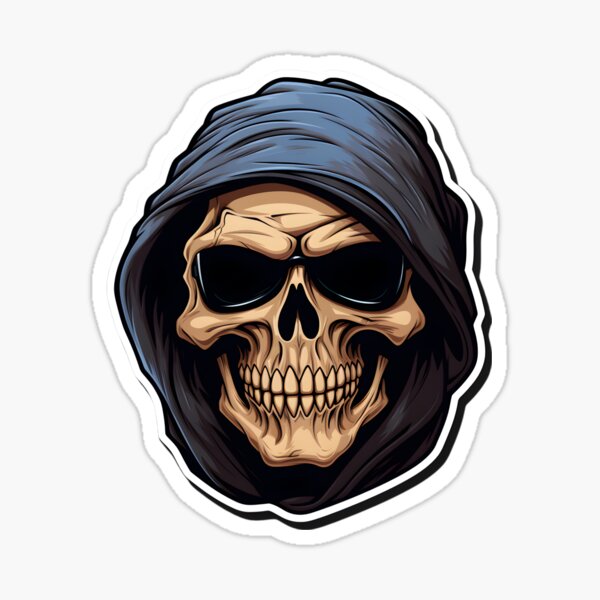 Creepin it Real Glow Stickers  Glow in the Dark Skull Sticker