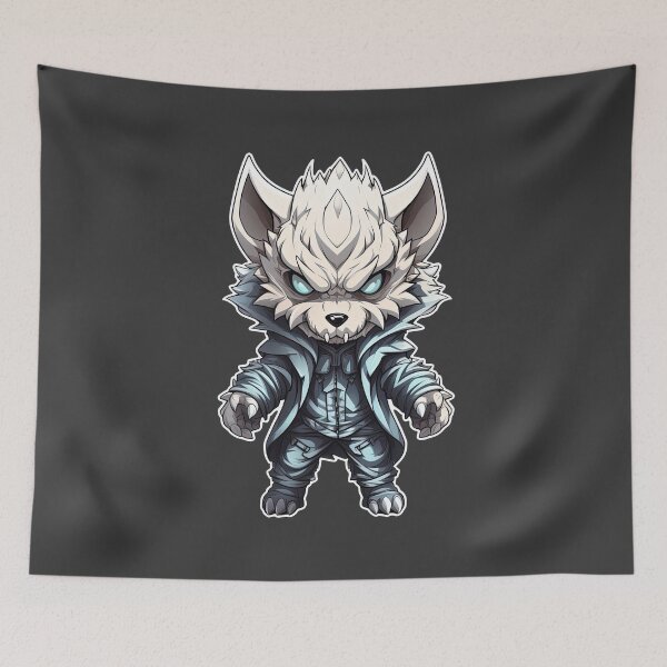 Item preview, Scary Wolf in horror outfit - Halloween Special designed and sold by Sidewayanimals.