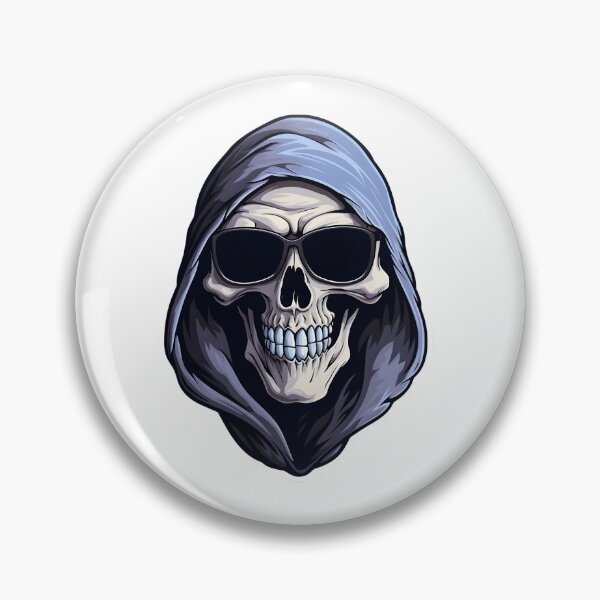 Item preview, Cartoon Blue Hooded Grim Reaper wearing sunglasses designed and sold by ZappyP.