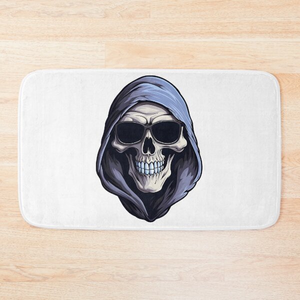 Item preview, Cartoon Blue Hooded Grim Reaper wearing sunglasses designed and sold by ZappyP.