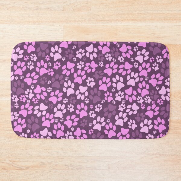 Item preview, dog footprints pink  designed and sold by ZiphGames.