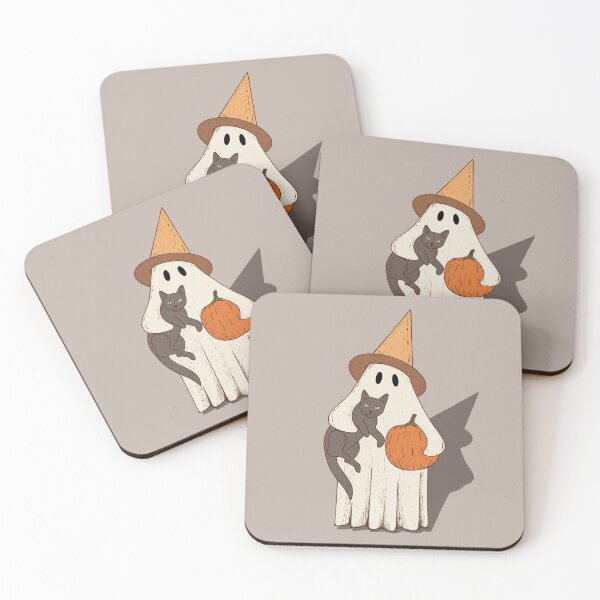 Item preview, Vintage Ghost with Cat Halloween Graphic designed and sold by gogo-jr.
