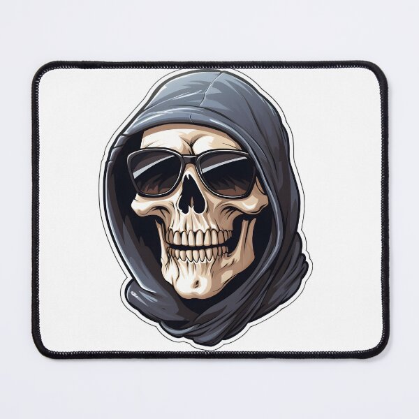 Item preview, Cartoon Grey Hooded Grim Reaper wearing sunglasses designed and sold by ZappyP.