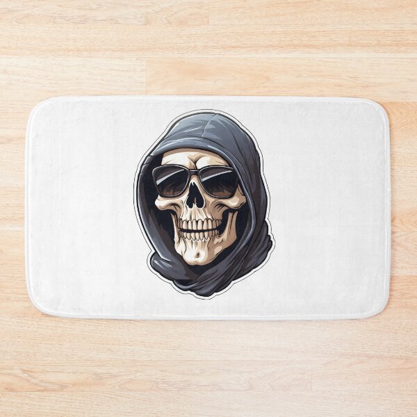 Item preview, Cartoon Grey Hooded Grim Reaper wearing sunglasses designed and sold by ZappyP.