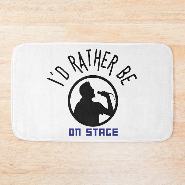Item preview, I´d rather be on music stage, male singer. Black text and image. Gifts & Merchandise. designed and sold by LindaLG.