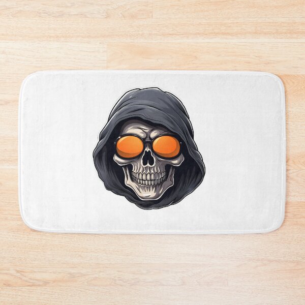 Item preview, Cartoon Grey Hooded Grim Reaper wearing orange sunglasses designed and sold by ZappyP.
