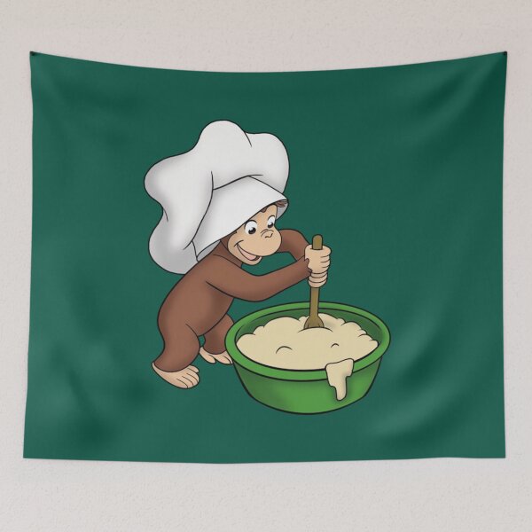 Item preview, Curious George baking a cake   designed and sold by BeaulahStark1.