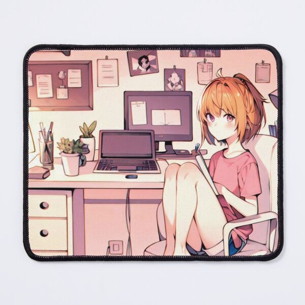 Item preview, Anime manga girl sitting on chair designed and sold by Sany12352.