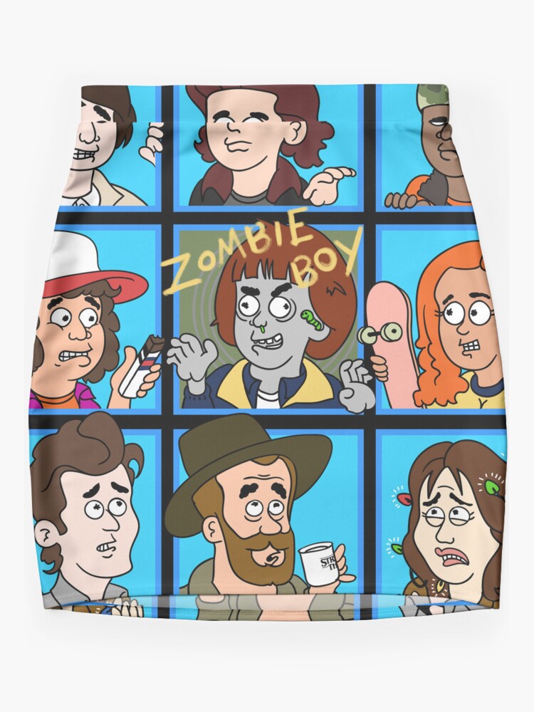 Thumbnail 3 of 4, Mini Skirt, Stranger Things: Zombie Boy | The Strange Bunch designed and sold by thelasttype.