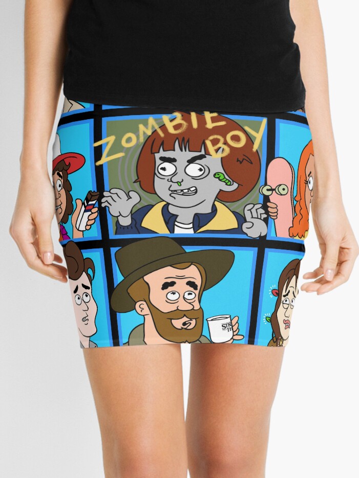 Thumbnail 1 of 4, Mini Skirt, Stranger Things: Zombie Boy | The Strange Bunch designed and sold by thelasttype.