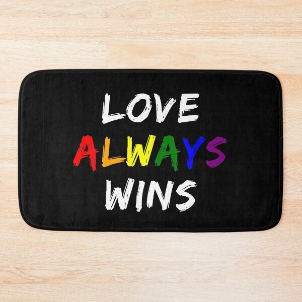 Item preview, Love Always Wins (with white & rainbow text) designed and sold by Fandom8.
