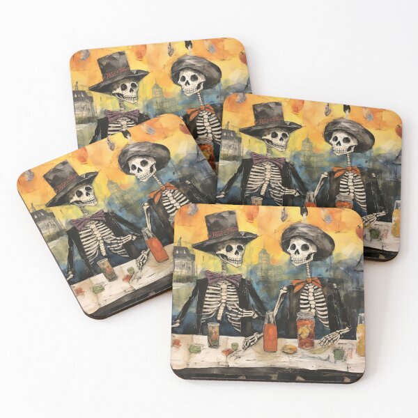 Item preview, Two friends skeletons in halloween style designed and sold by Andrey Tarakanov.