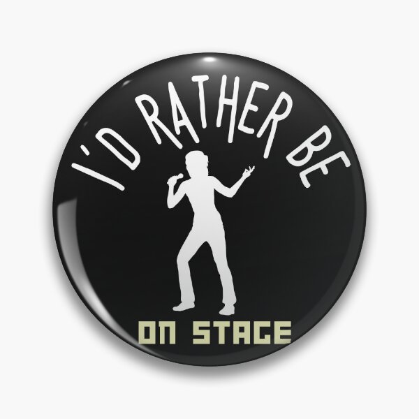 Item preview, I´d rather be on music stage, singer. White text and image . Gifts & Merchandise designed and sold by LindaLG.