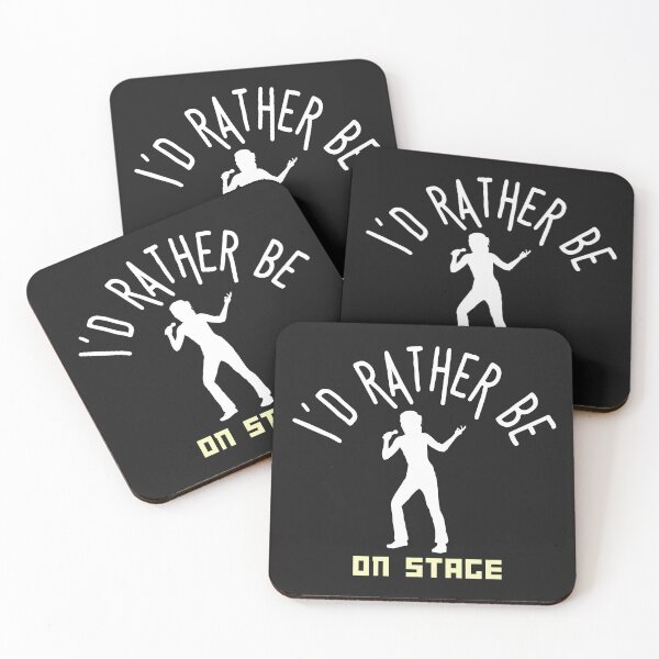 Item preview, I´d rather be on music stage, singer. White text and image . Gifts & Merchandise designed and sold by LindaLG.