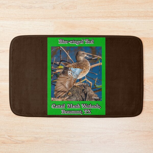 Item preview, For The Bird Lover In You: Blue-winged Teal ~ Cattail Marsh Wetlands, Beaumont, Texas designed and sold by MoreEZUSA-Here.
