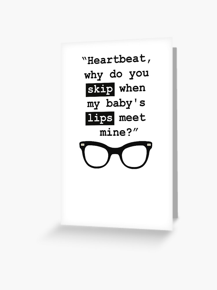 Buddy Holly Quote Heartbeat Greeting Card By Getitgiftit Redbubble