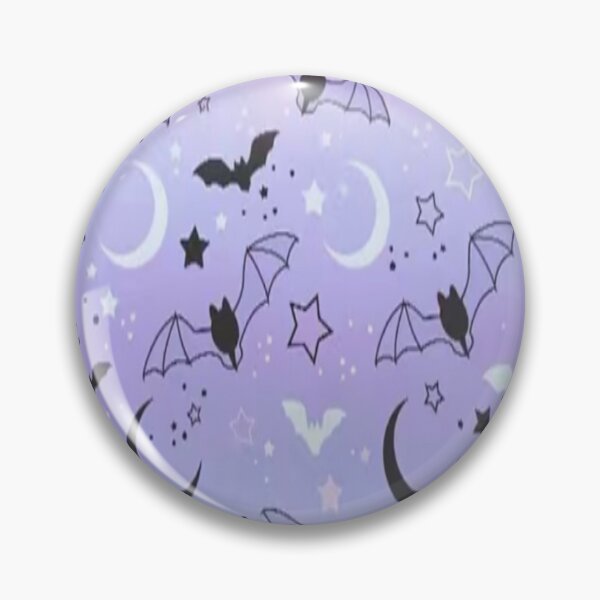 Item preview, Purple Pastel Gothic Moon & Bat Pattern designed and sold by MerikuroCreates.