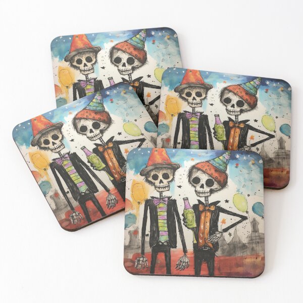 Artikelvorschau, Two friends skeletons in halloween style entworfen und verkauft von Andrey Tarakanov.