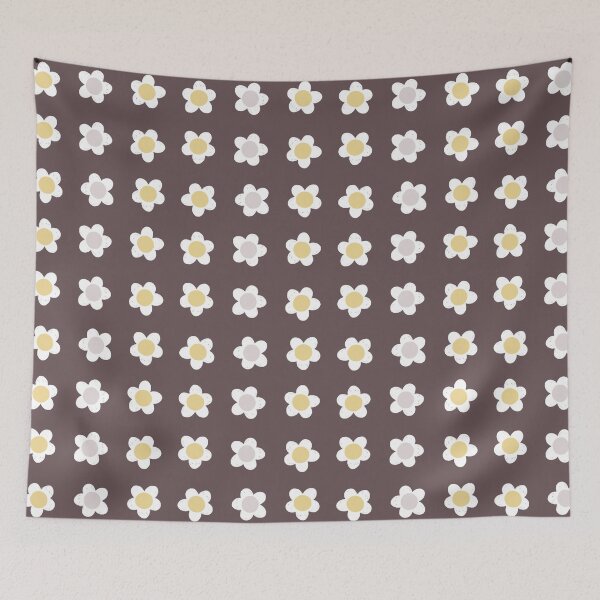 Item preview, Cute Flower Stripes Spring And Summer Floral Pattern Walnut Brown designed and sold by scorpiolane.