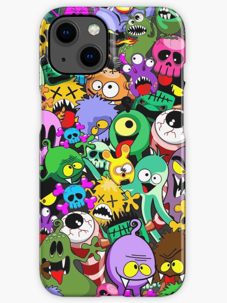 Thumbnail 1 of 4, iPhone Case, Monsters Doodles Characters Saga designed and sold by BluedarkArt.