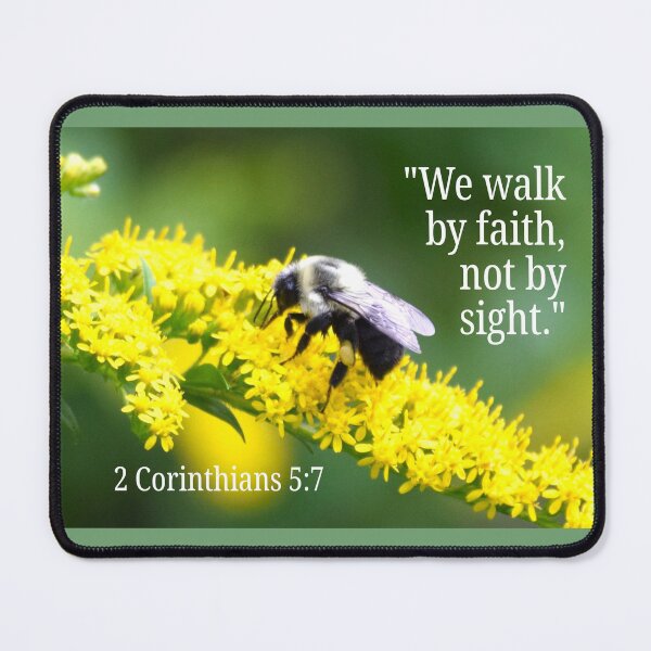 Item preview, Bee Goldenrod 2 Corinthians 5:7 designed and sold by Louise-Mae.