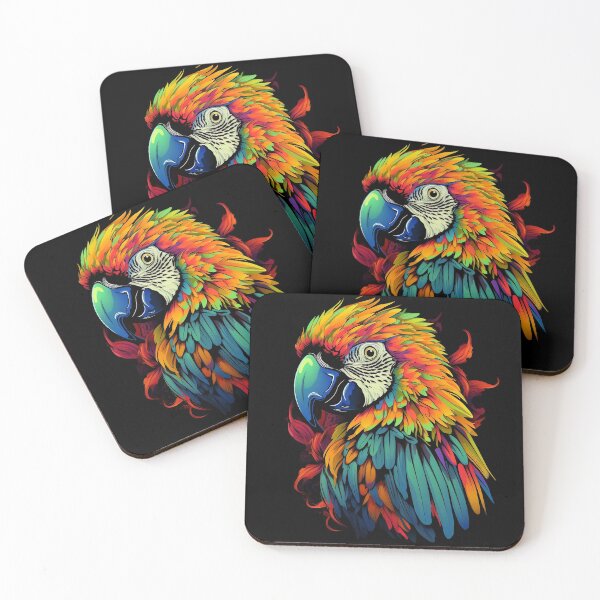 Item preview, Psychedelic Happy Parrot: Joyful Feathered Companion designed and sold by PsyCloth.