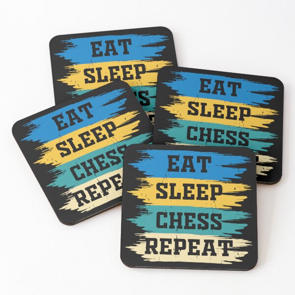 Item preview, Eat Sleep Chess Repeat  designed and sold by PrintMastery.