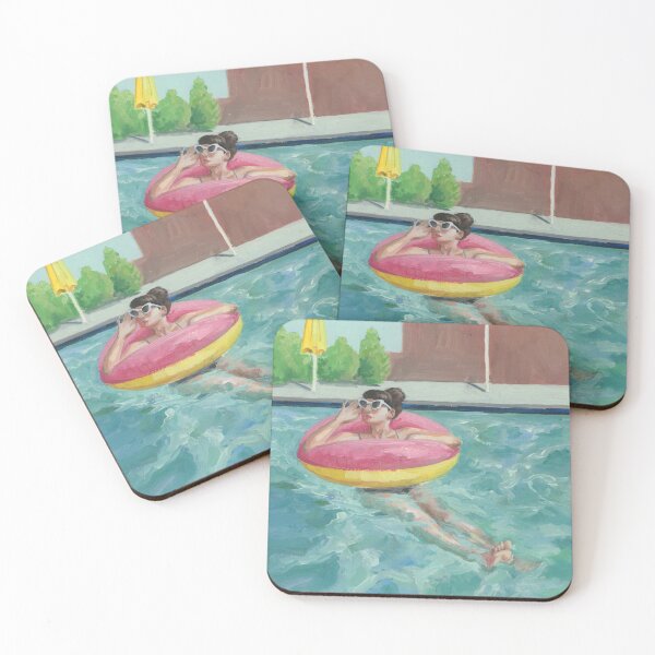 Item preview, Summer Girl Floating in Pool designed and sold by JoCzech.