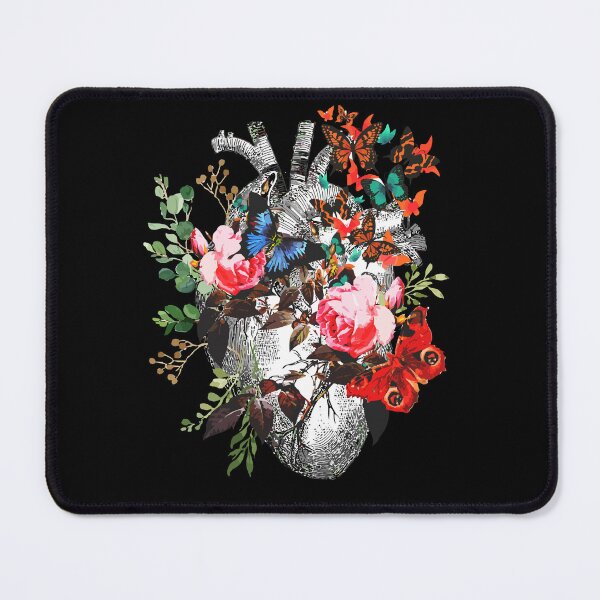Item preview, Floral Heart Human Anatomy butterflies designed and sold by Collagedream.