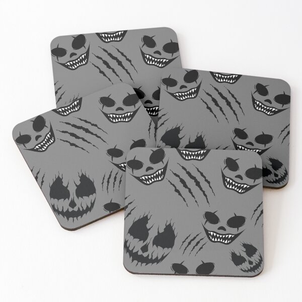 Item preview, Spooky Faces Grey designed and sold by creativemintart.
