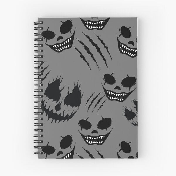 Item preview, Spooky Faces Grey designed and sold by creativemintart.