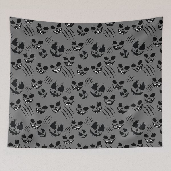Item preview, Spooky Faces Grey designed and sold by creativemintart.