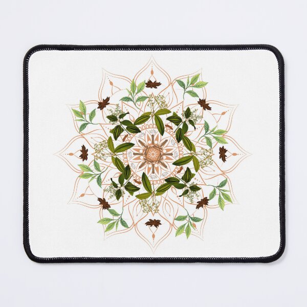 Item preview, Cinnamon Mandala, herbal talisman green colors designed and sold by ariverde.
