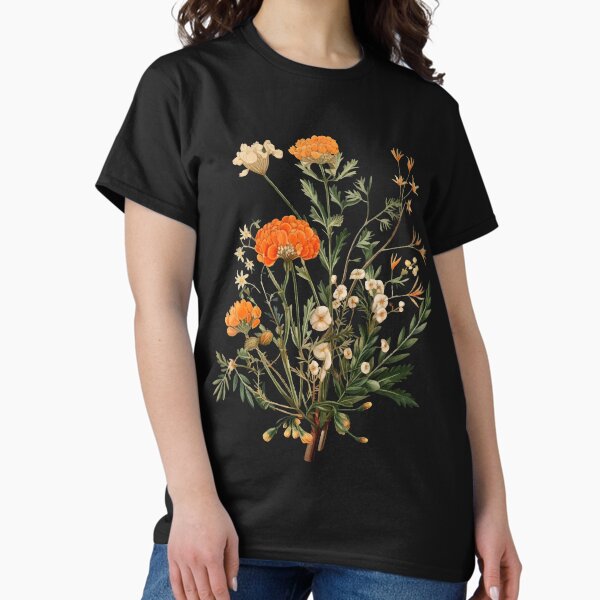 Aperçu de l'œuvre Fleurs sauvages orange vintage créée et vendue par Enyr.