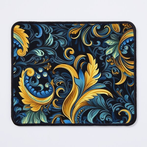 Artikelvorschau, Gelbes und blaues künstlerisches Design entworfen und verkauft von Trendy-Artistry.