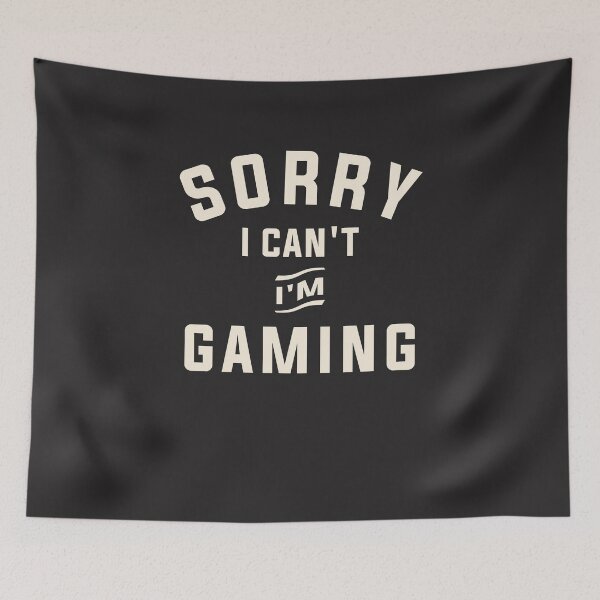 Item preview, Sorry I Can't I'm Gaming Funny Sarcastic Quote designed and sold by cidolopez.