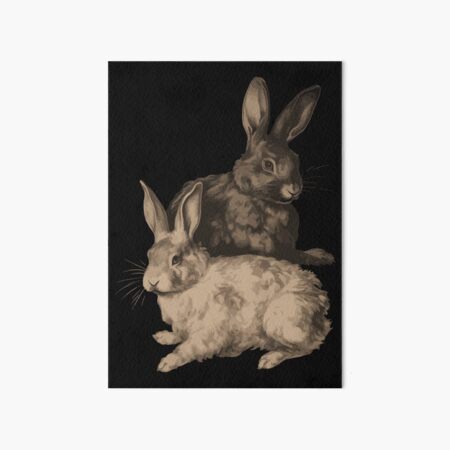 Victorian Rabbits Art Board Print