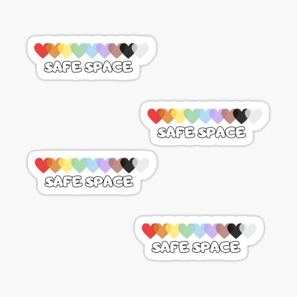 Artikel-Vorschau von Safe Space Regenbogen-Herz-Aufkleberpaket, designt und verkauft von juliaplusgents.